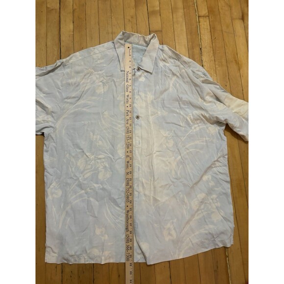 Tommy Bahama Short Sleeve Button Up Camp Shirt Silk Floral Palms Mens Size XXL - Picture 2 of 12